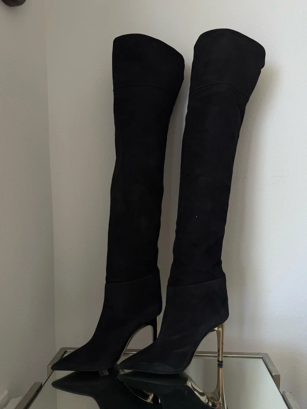 Jimmy Choo Cierra 100 Suede Over-the-Knee Boots 37.5 $2,195